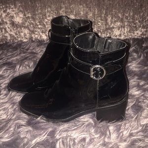 Forever 21 black leather booties
